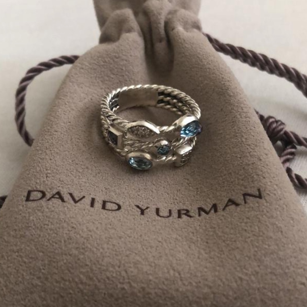 David Yurman 3-row confetti ring